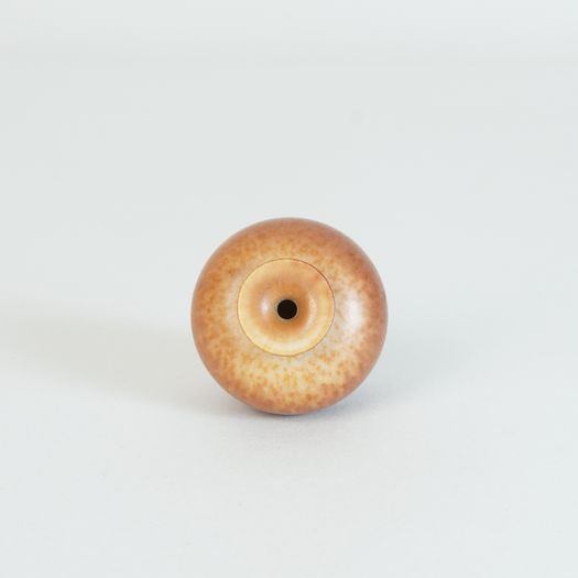 Miniature orange vase thrown and glazed by Berndt Friberg