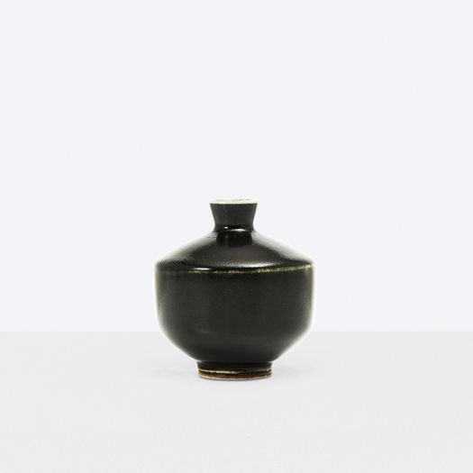 Black vase thrown and glazed by Berndt Friberg