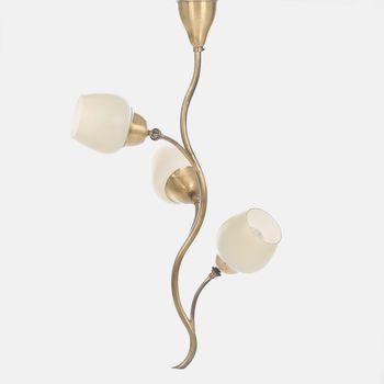 Ceiling lamp with 3 adjustable glass shades