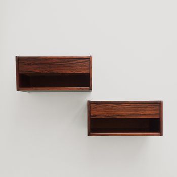 Pair of wall mounted bedside tables