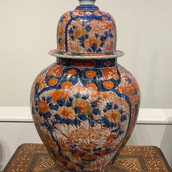 Large Imari jar and cover