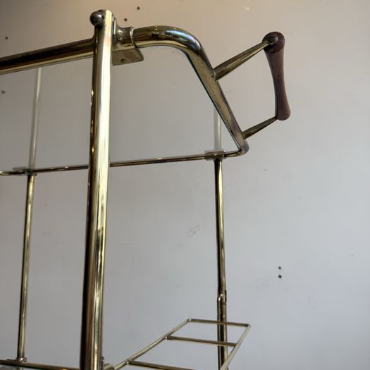 1950s brass drinks trolley