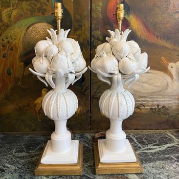 1970s Spanish pottery lamps