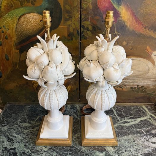 1970s Spanish pottery lamps
