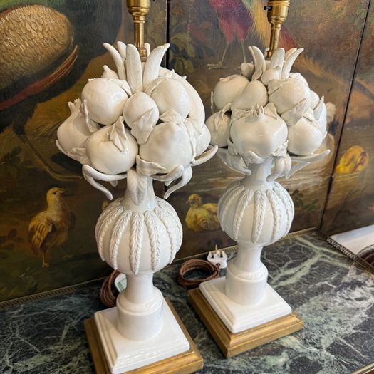 1970s Spanish pottery lamps
