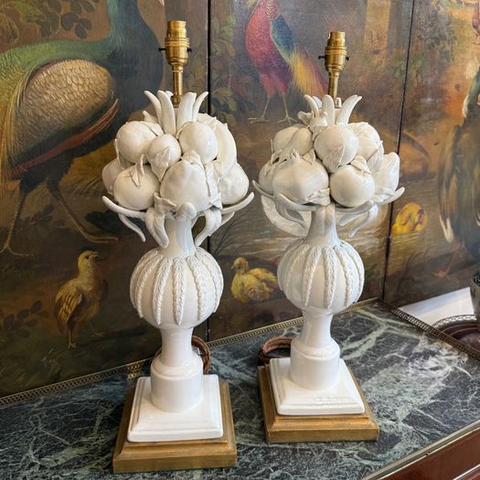 1970s Spanish pottery lamps