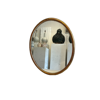 19th century gilt oval mirror