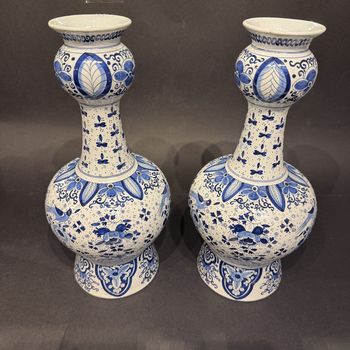 Pair of Delft vases