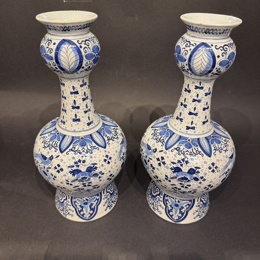 Pair of Delft vases