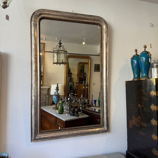 Louis Philippe silver gilt mirror