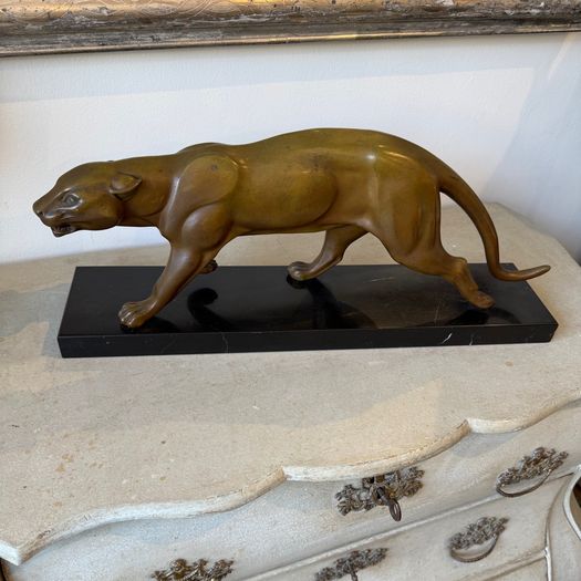 Art deco bronze panther
