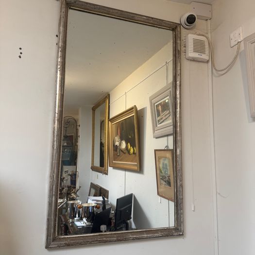 French silver gilt mirror