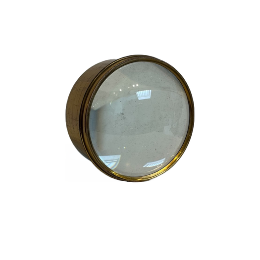 Antique gilt brass table magnifier