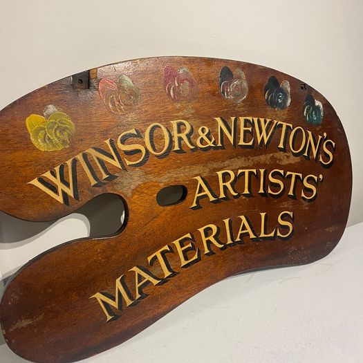 Windsor & Newtons Artist Materials shop sign from Willows Antiques