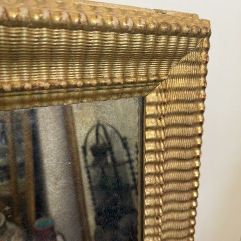 19th Century ripple frame mirror