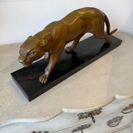 Art deco bronze panther