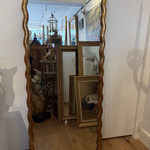 French wavy edge mirror