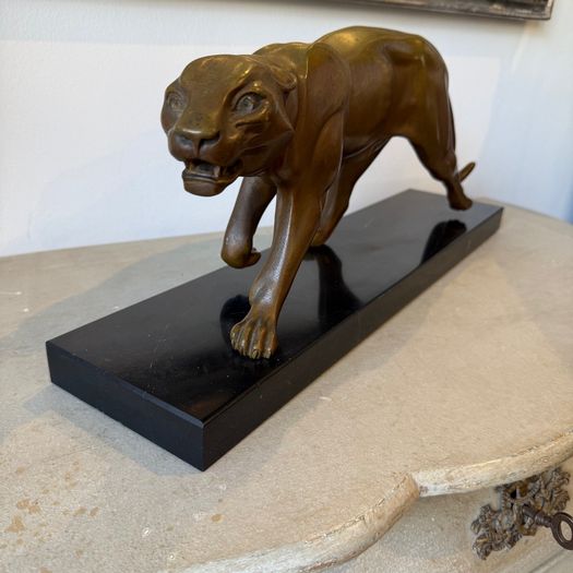 Art deco bronze panther