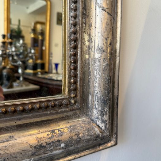 Louis Philippe silver gilt mirror