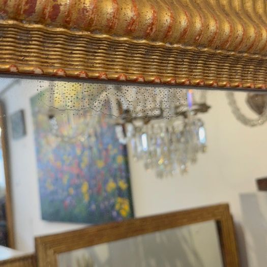 Large ripple frame mirror