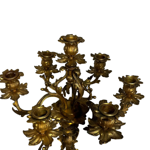 Rococo ormolu 6 branch candelabra