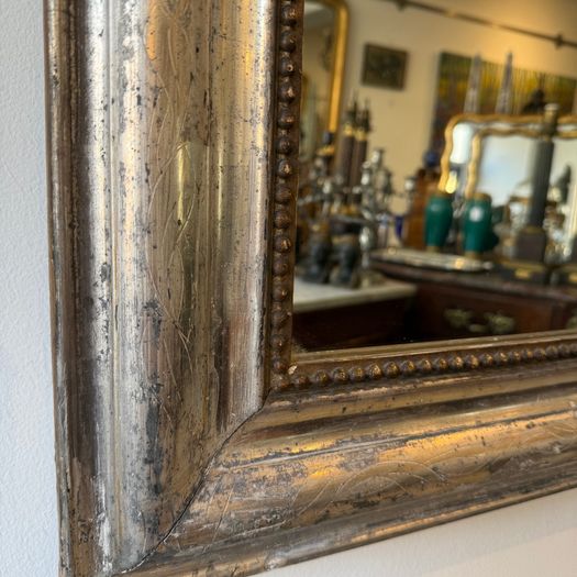 Louis Philippe silver gilt mirror