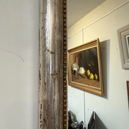 French silver gilt mirror