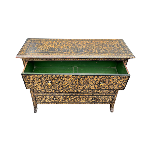 Chinese export penwork chest of drawers