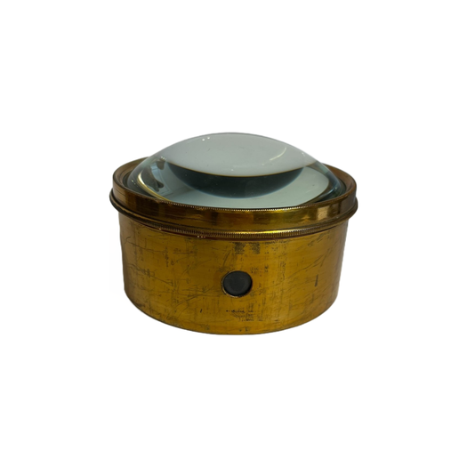 Antique gilt brass table magnifier