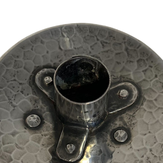 Arts and Crafts candlesticks - silver plated on copper