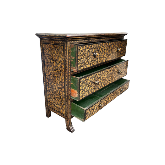 Chinese export penwork chest of drawers