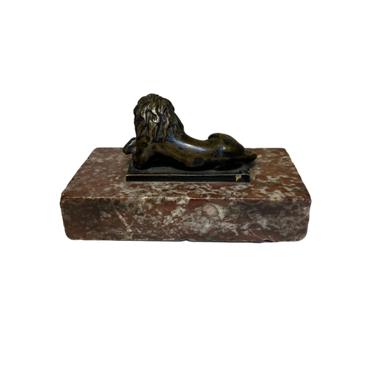Bronze lion sculpture