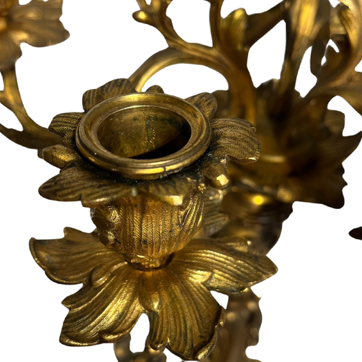 Rococo ormolu 6 branch candelabra