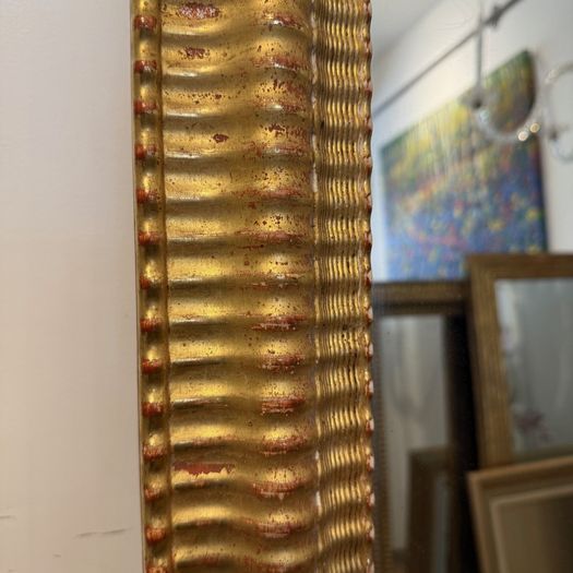 Large ripple frame mirror