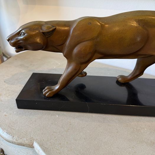 Art deco bronze panther