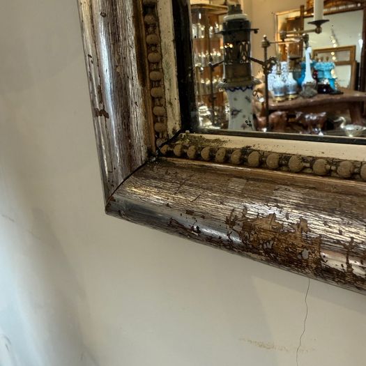 French silver gilt mirror