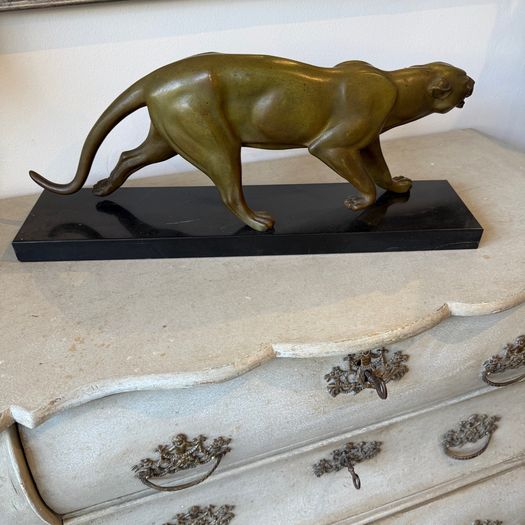 Art deco bronze panther