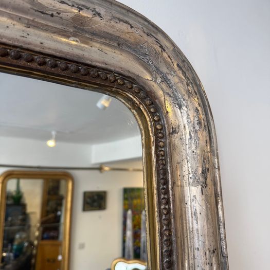 Louis Philippe silver gilt mirror