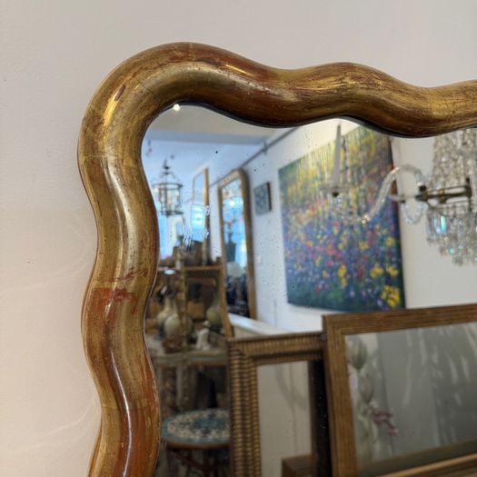 French wavy edge mirror