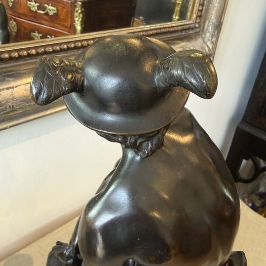 19th Century bronze of seated mercury