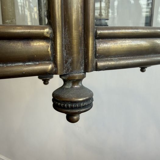 Large 5 panel brass circular lantern