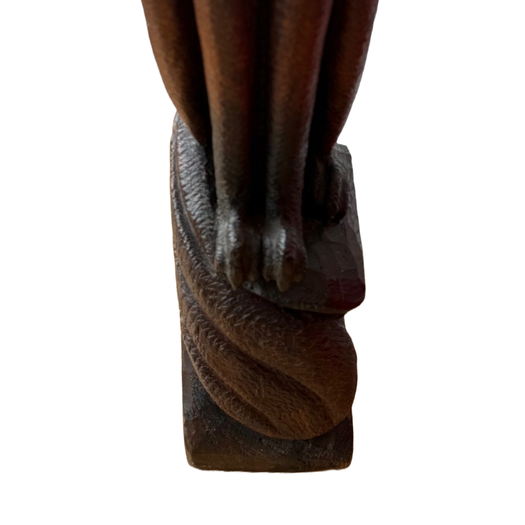 English 19th century carved oak fox
