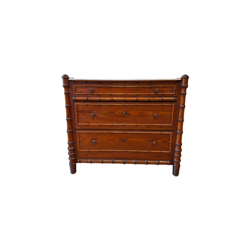 French 19th century faux bamboo chest of drawers