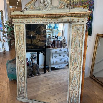 French art nouveau painted mirror