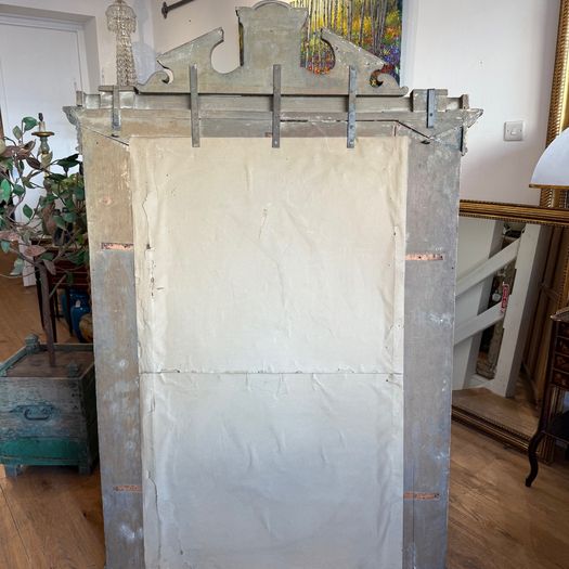 French art nouveau painted mirror