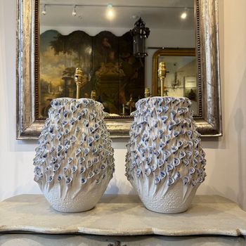 French pottery lamps