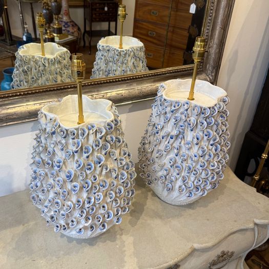 French pottery lamps