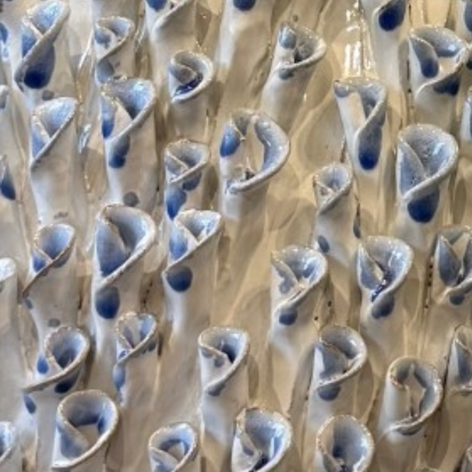 French pottery lamps