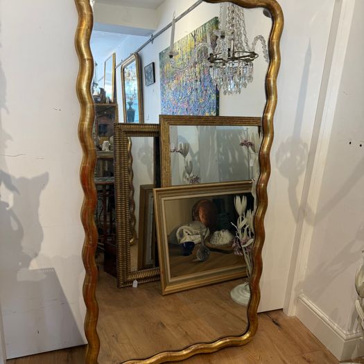 Large wavy edge mirror