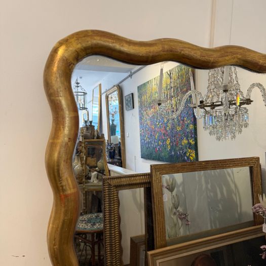 Large wavy edge mirror